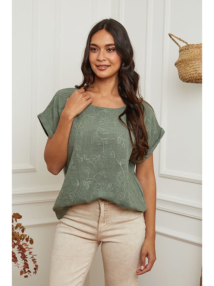 La Compagnie Du Lin Koszulka w kolorze khaki rozmiar: XL