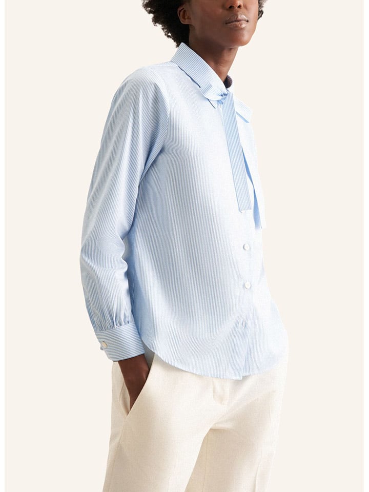 Seidensticker Bluzka w kolorze błękitno-białym rozmiar: 46