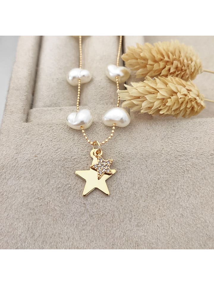 Nakkash Pozłacana bransoletka z perłami syntetycznymi rozmiar: onesize