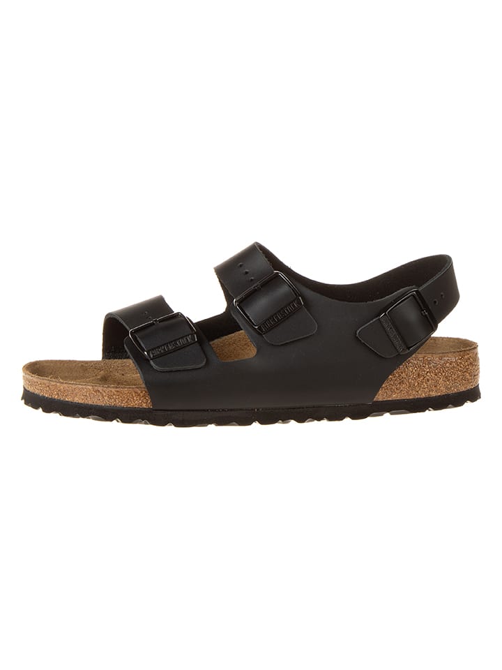 Birkenstock Skórzane sandały "Milano" w kolorze czarnym rozmiar: 40