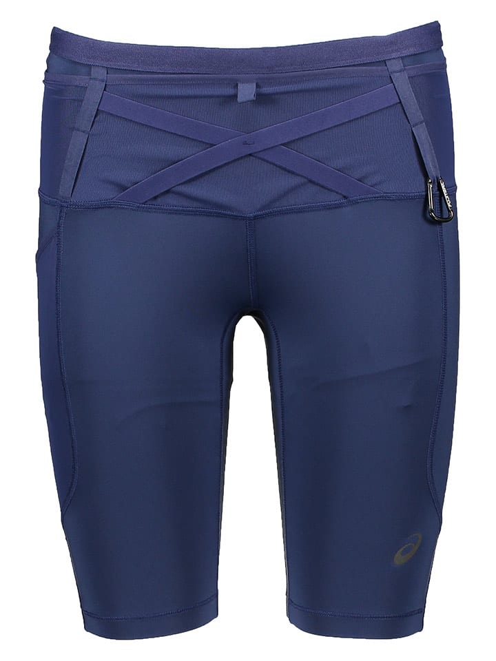 asics Bermudy "Fujitrail Sprinter" w kolorze granatowym do biegania rozmiar: L