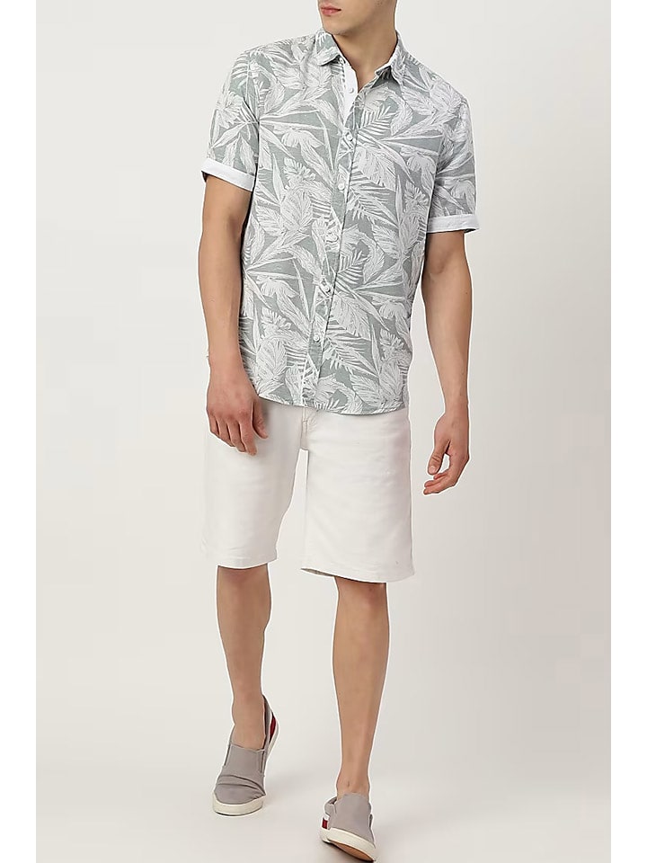 Marks & Spencer Koszula w kolorze zielono-białym rozmiar: XS