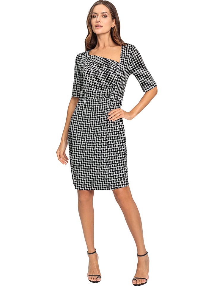 Heine Sukienka w kolorze czarno-kremowym rozmiar: 36