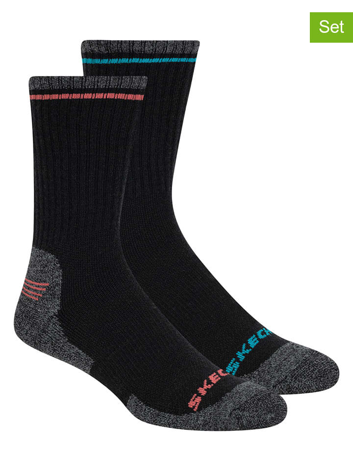 Skechers Skarpety (2 pary) w kolorze czarno-antracytowym rozmiar: 40,5-46