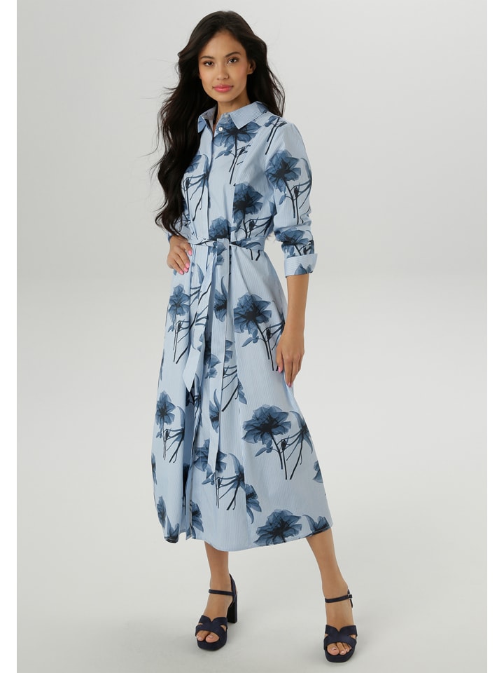 Aniston Sukienka w kolorze błękitno-granatowym rozmiar: 42