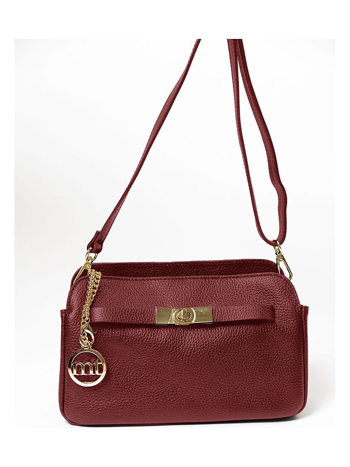 Mia Tomazzi Skórzana torebka "Bentivoglio" w kolorze czerwonym - 24 x 16 x 9 cm rozmiar: onesize