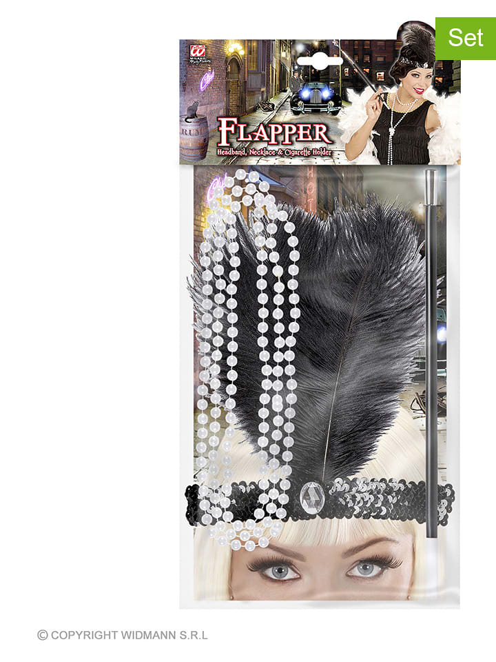 Carnival Party 3-częściowy zestaw w kolorze czarnym rozmiar: onesize