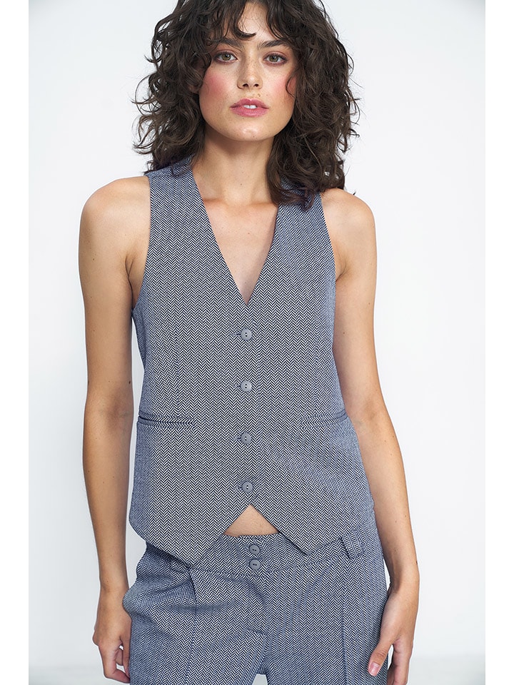 Nife Kamizelka w kolorze granatowo-białym rozmiar: 38