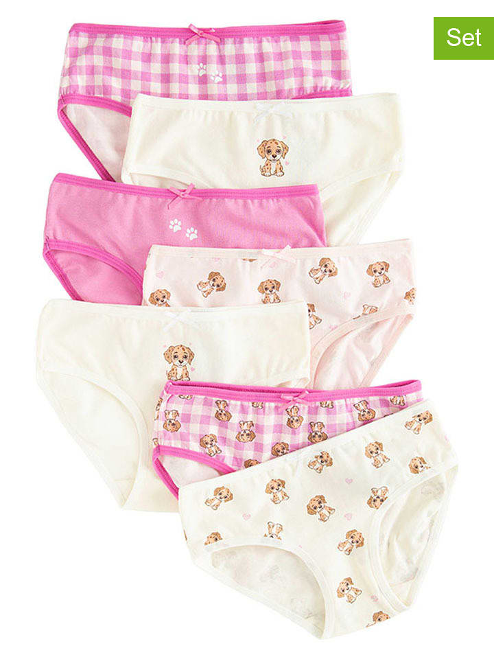 COOL CLUB Majtki (5 par) w kolorze różowo-kremowym rozmiar: 110/116