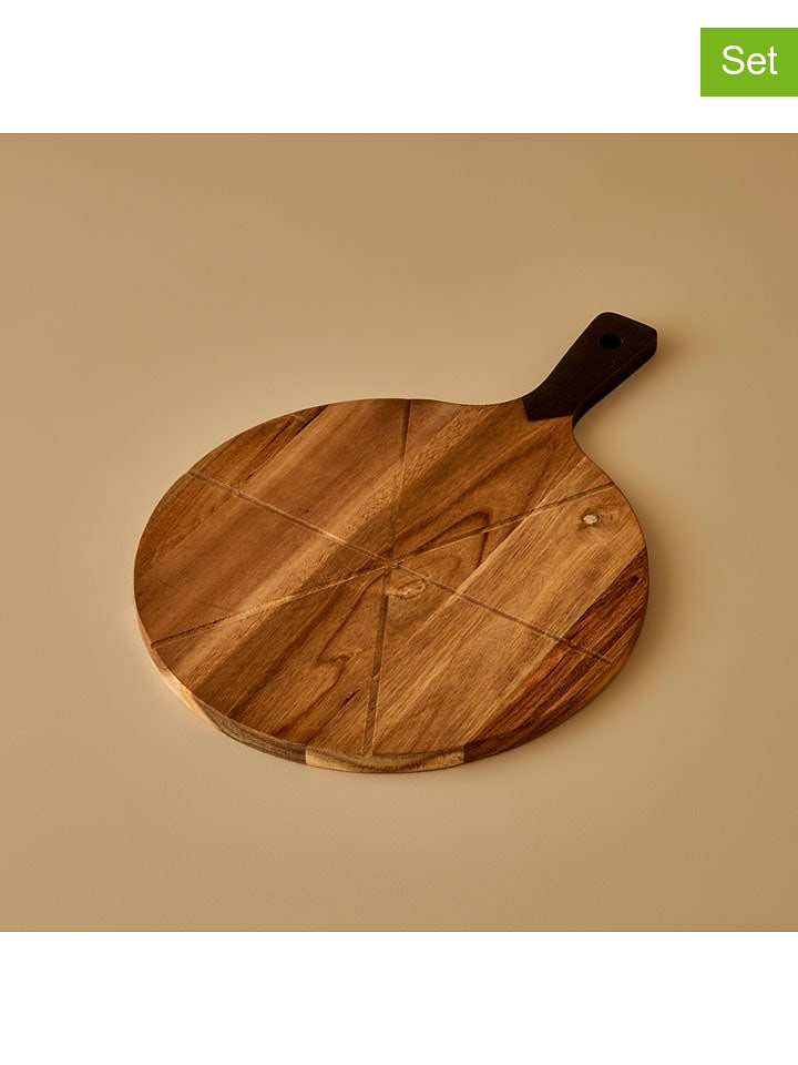 BELLA MAISON 2-częściowy zestaw w kolorze brązowym do pizzy rozmiar: onesize