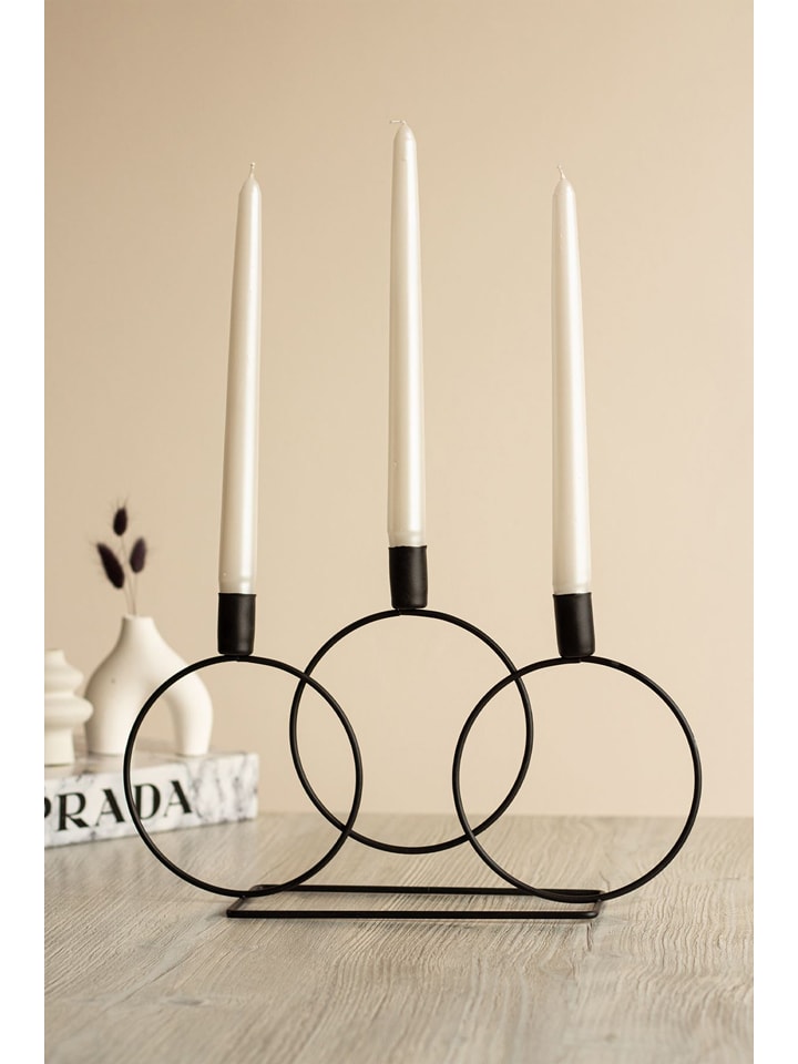 Lucky Bees Świecznik w kolorze czarnym - 33,5 x 21 x 20,5 cm rozmiar: onesize