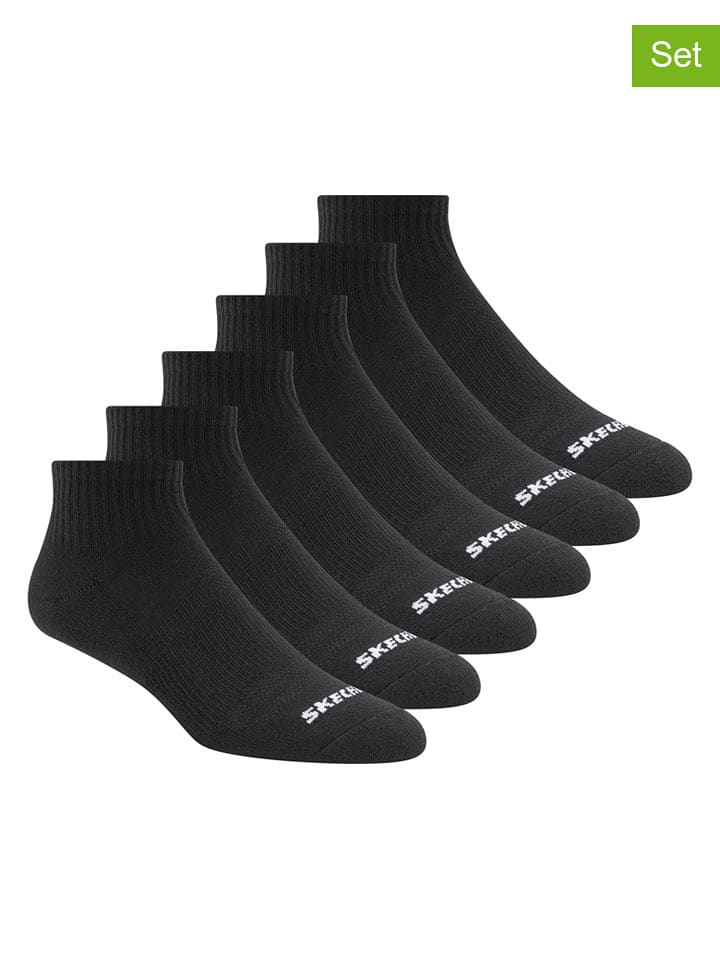 Skechers Skarpety (6 par) w kolorze czarnym rozmiar: 36-39