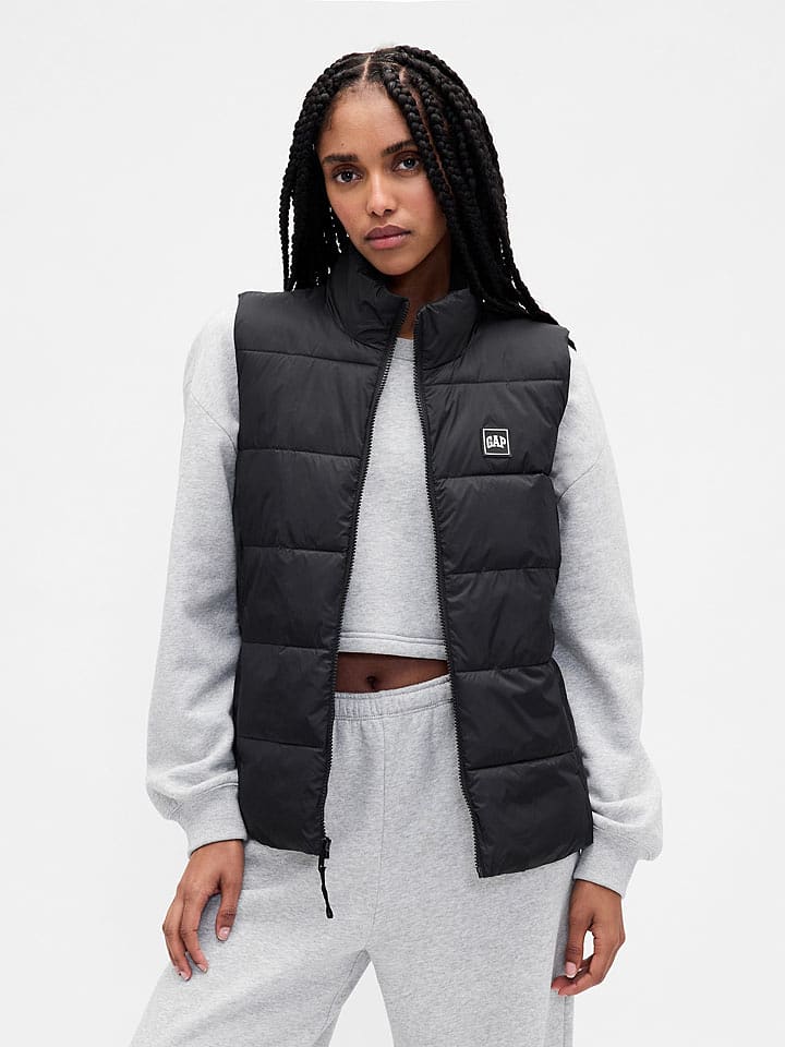 GAP Kamizelka pikowana w kolorze czarnym rozmiar: S