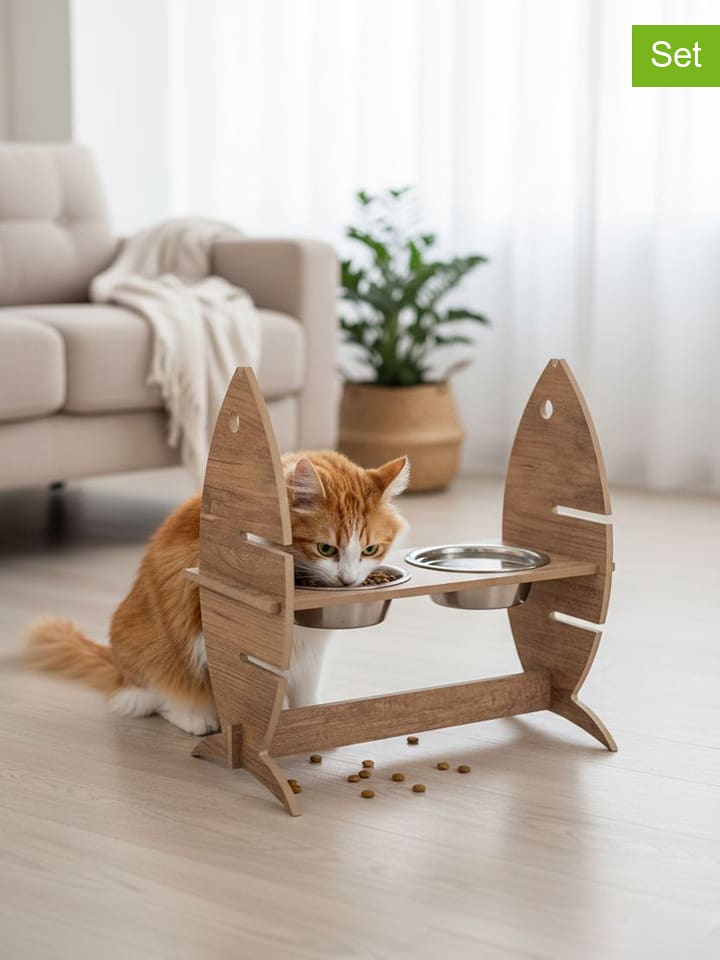 Paws&Whiskers 3-częściowy zestaw w kolorze jasnobrązowym - 41 x 17 cm rozmiar: onesize