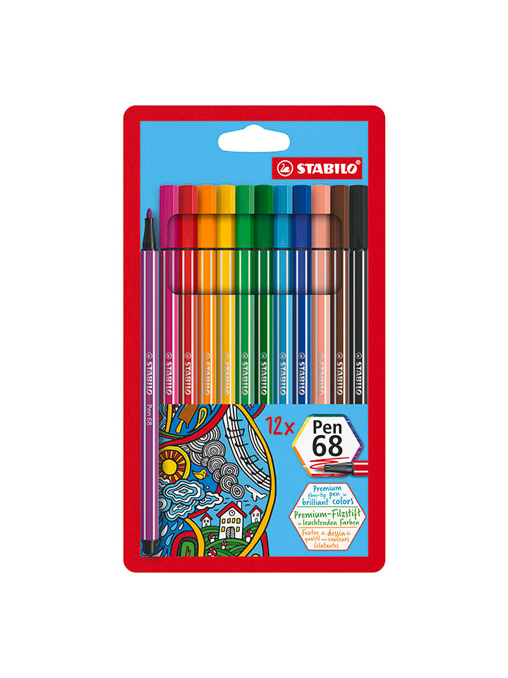 STABILO Mazaki premium (12 szt.) "STABILO Pen68 Colorparade" rozmiar: onesize