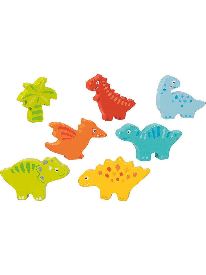 Goki 7-częściowe drewniane puzzle "Dinosaurs" - 2+ rozmiar: onesize