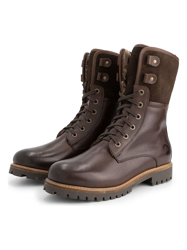 TRAVELIN' Skórzane botki w kolorze brązowym rozmiar: 41