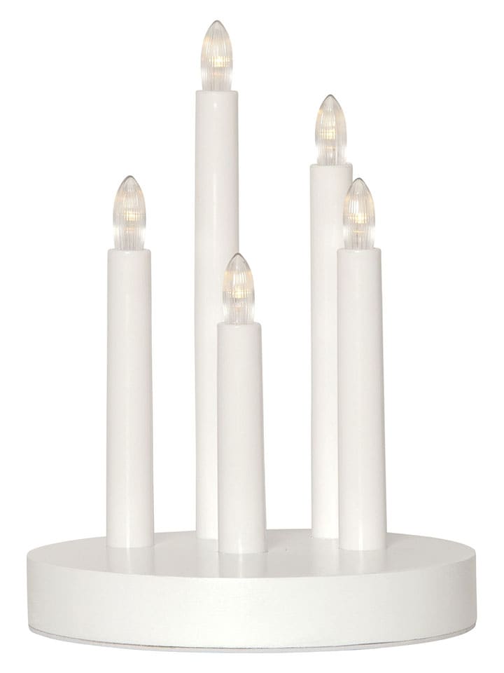 STAR Trading Lampa dekoracyjna LED "Doris" w kolorze białym - wys. 24 x Ø 17,5 cm rozmiar: onesize