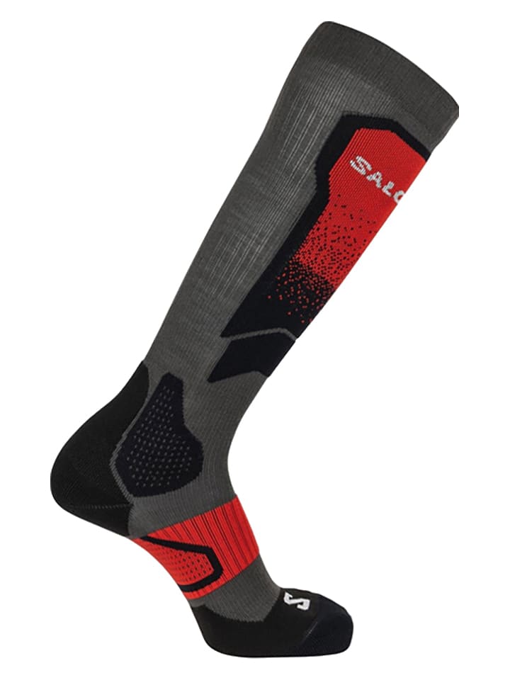 SALOMON Skarpety narciarskie "S/S/MAX" w kolorze czarno-czerwonym rozmiar: 36-38