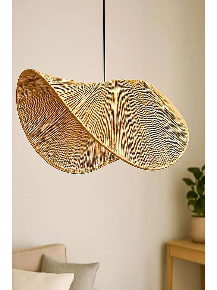ABERTO DESIGN Lampa wisząca w kolorze beżowym - wys. 53 x Ø 50 cm rozmiar: onesize