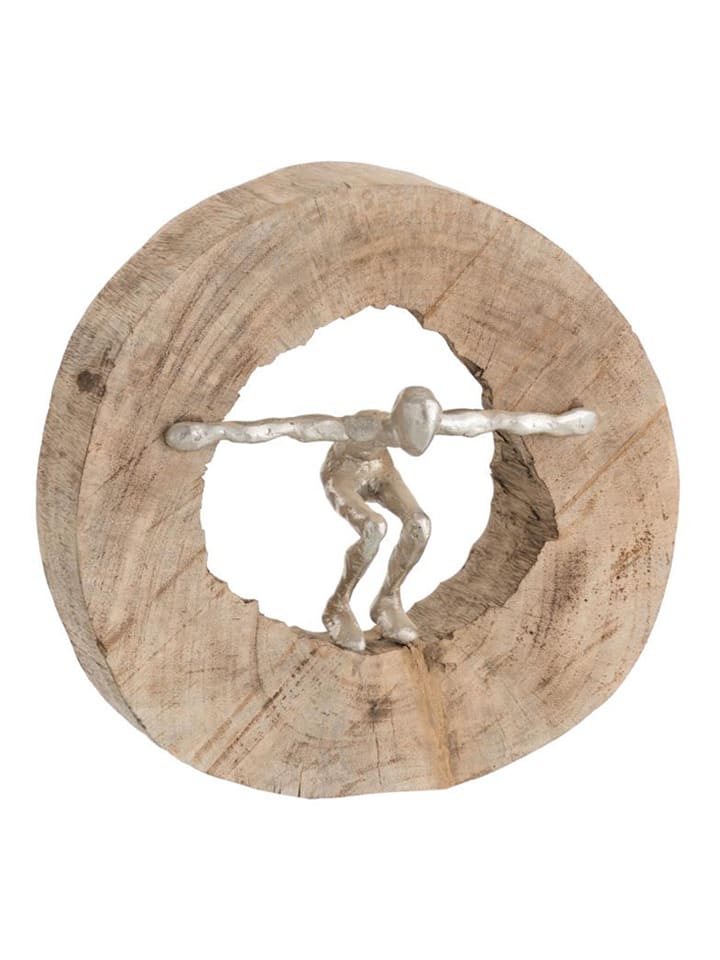 J Line Figurka dekoracyjna w kolorze jasnobrązowym - 28 x 29 x 9,5 cm rozmiar: onesize