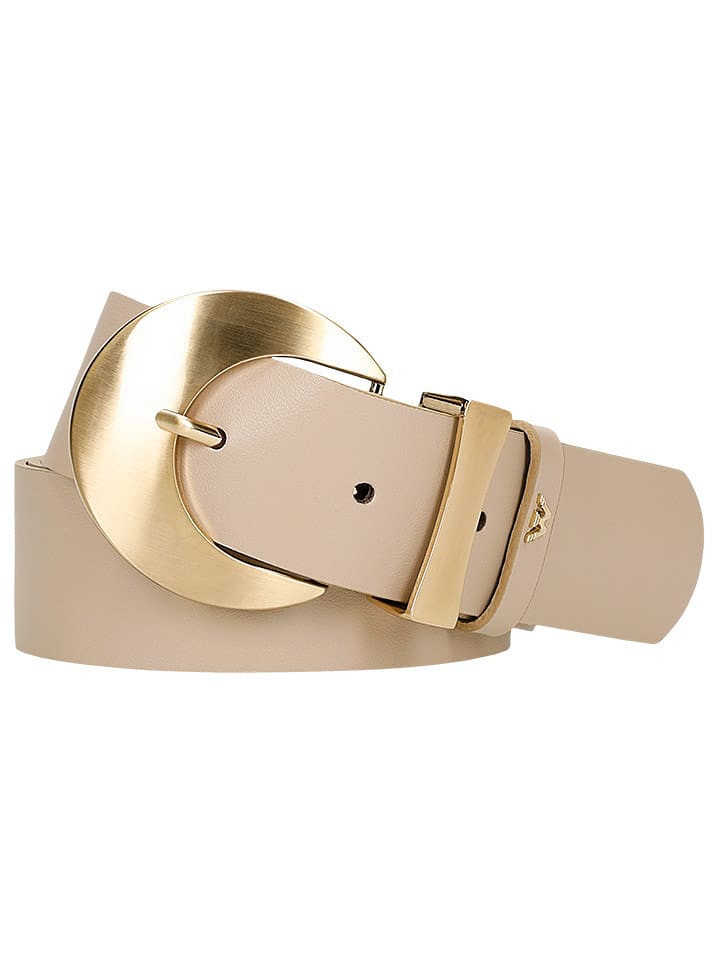 Wojas Skórzany pasek w kolorze beżowym rozmiar: 90