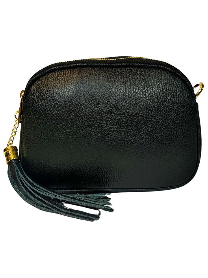 ORE10 Skórzana torebka "Bristol" w kolorze czarnym - 23 x 6 x 9 cm rozmiar: onesize