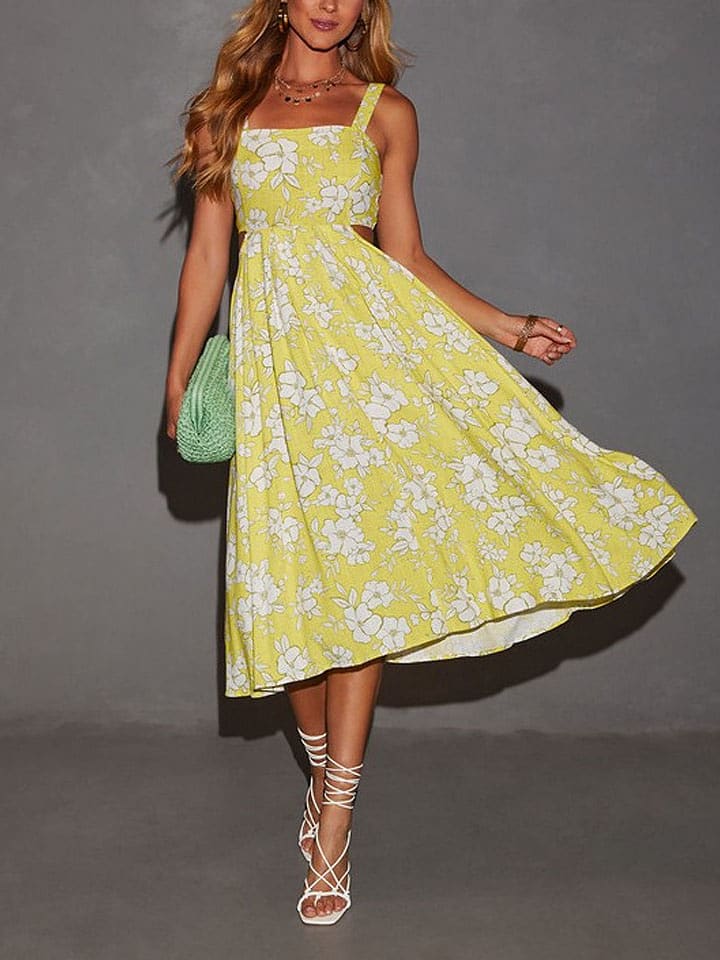 Milan Kiss Sukienka w kolorze żółto-białym rozmiar: S