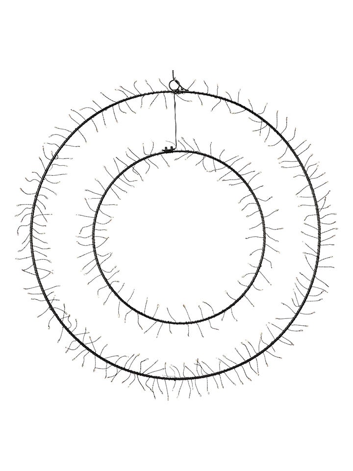 Marksljöd Dekoracja świąteczna LED "Double" w kolorze czarnym - Ø 50 cm rozmiar: onesize