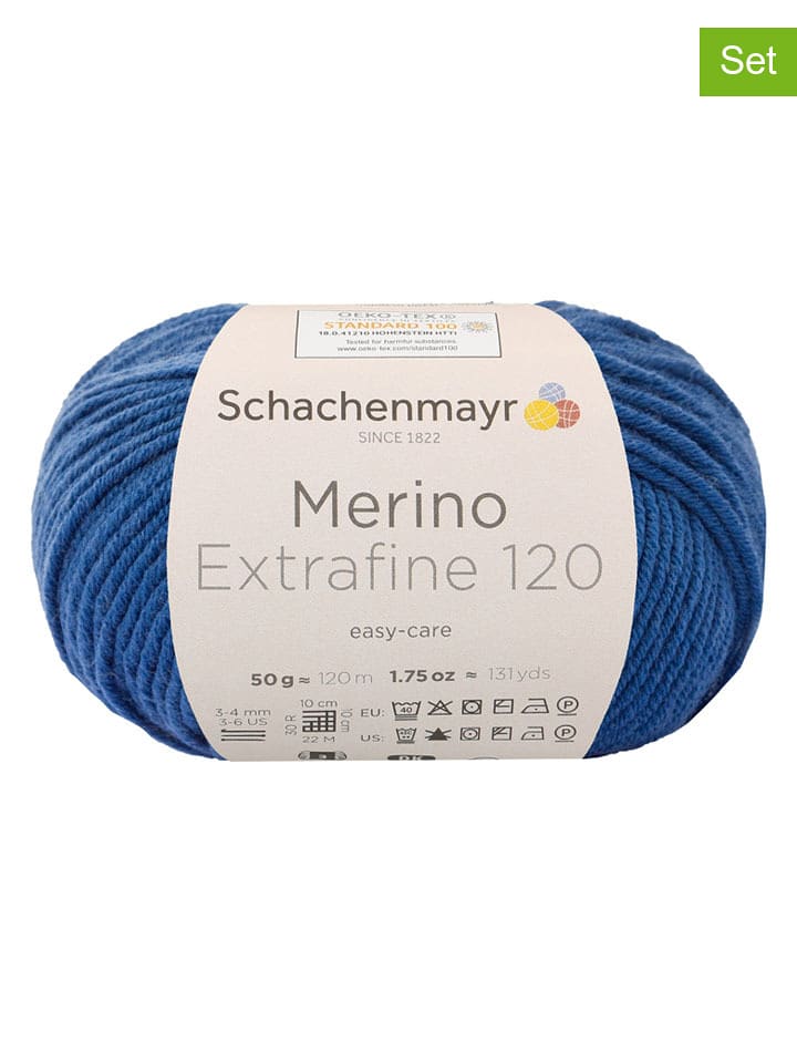 Schachenmayr since 1822 Przędza wełniana (10 szt.) w kolorze niebieskim - 10 x 50 g rozmiar: onesize