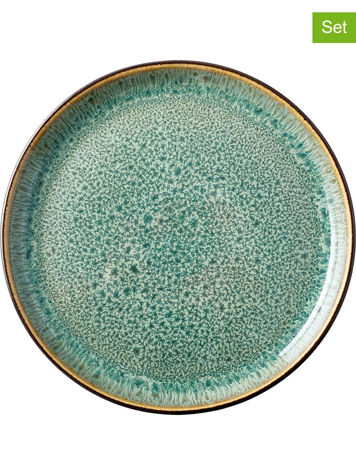 Bitz Talerze (6 szt.) "Gastro" w kolorze zielono-czarnym - Ø 17 cm rozmiar: onesize