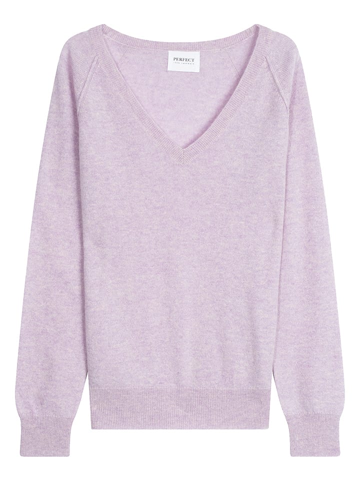 Perfect Cashmere Kaszmirowy sweter "Penelope" w kolorze fiołkowym rozmiar: L