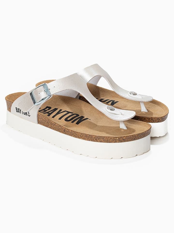 BAYTON Japonki "Asturias" w kolorze srebrnym rozmiar: 39