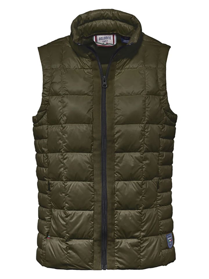 DOLOMITE Kamizelka pikowana "Corvara" w kolorze khaki rozmiar: M