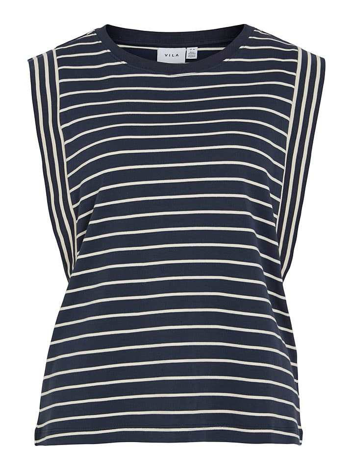 Vila Top "Veriana" w kolorze granatowo-białym rozmiar: S
