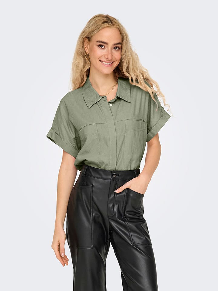 ONLY Bluzka w kolorze khaki rozmiar: M