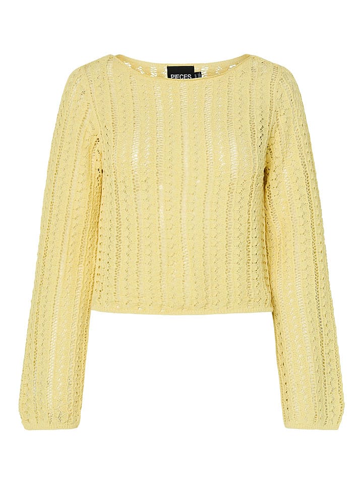 Pieces Sweter "Siri" w kolorze żółtym rozmiar: XS