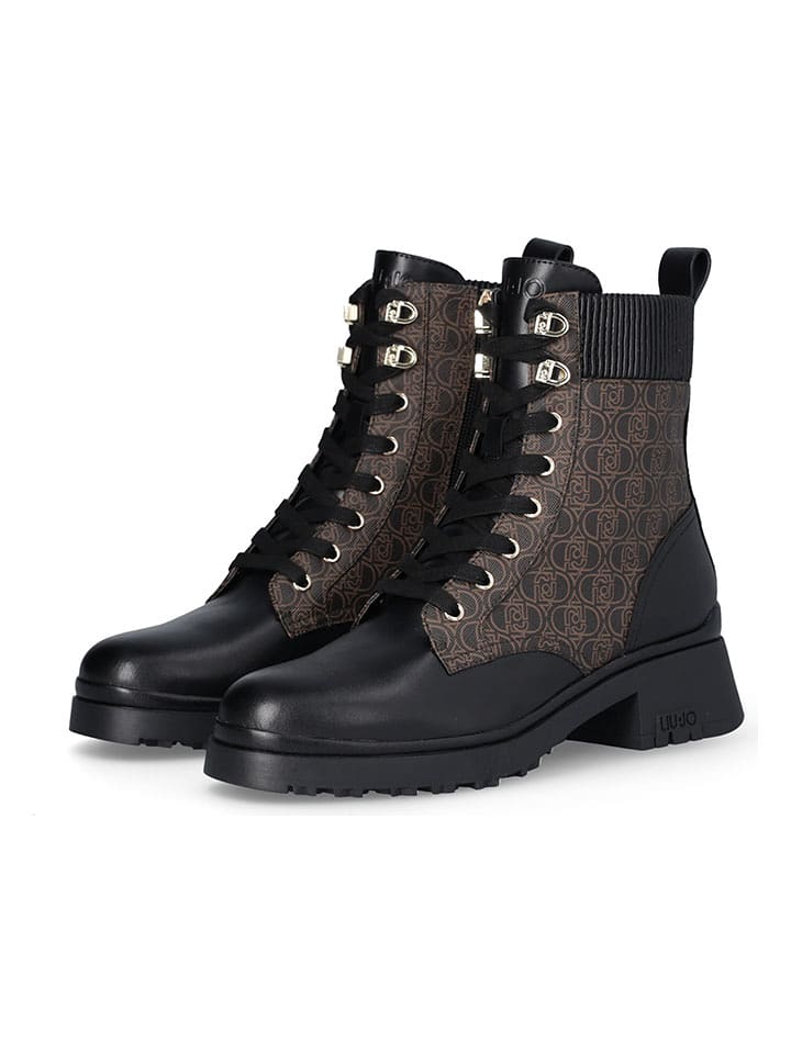 Liu Jo Botki w kolorze czarno-jasnobrązowym rozmiar: 38