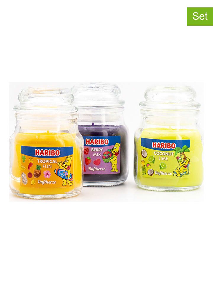 Haribo Świece zapachowe (3 szt.) "Haribo" - 3 x 85 g rozmiar: onesize