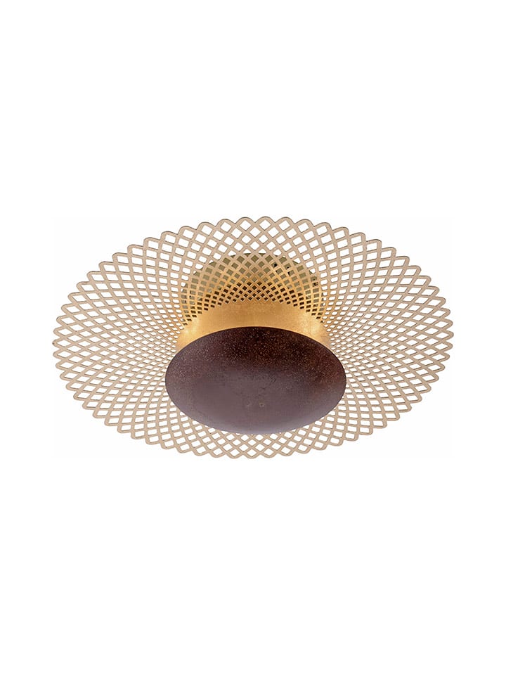 Just Light Lampa sufitowa LED "Nevis" w kolorze złoto-czarnym - wys. 16 x Ø 45 cm rozmiar: onesize