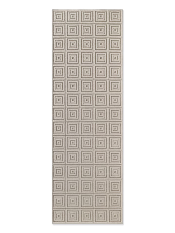 Elle Decoration Dywan "Perles" w kolorze beżowo-białym rozmiar: 80x240 cm