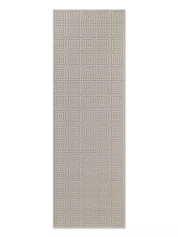 Elle Decoration Dywan "Perles" w kolorze beżowo-białym rozmiar: 80x240 cm