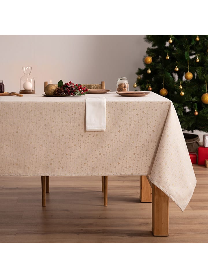 Mint Rugs Obrus "Christmas Gala" w kolorze złoto-kremowym rozmiar: 155x250 cm