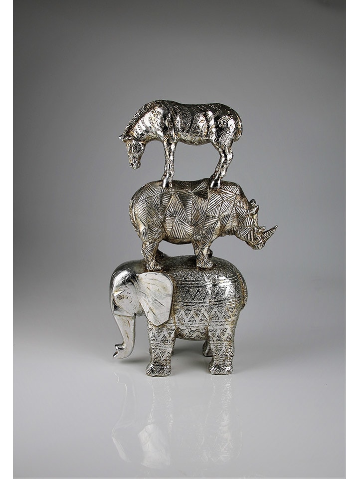 AM Design Figurka dekoracyjna w kolorze srebrnym - 23 x 33 cm rozmiar: onesize