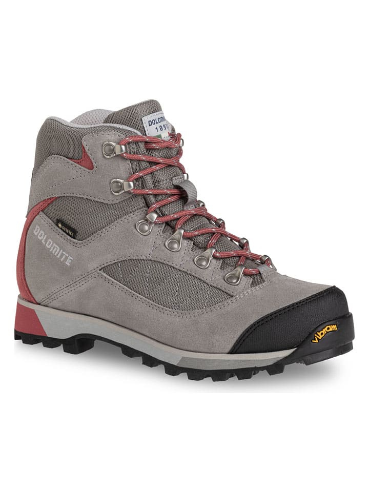 DOLOMITE Skórzane botki turystyczne "Zernez GTX" w kolorze szarym rozmiar: 37,5