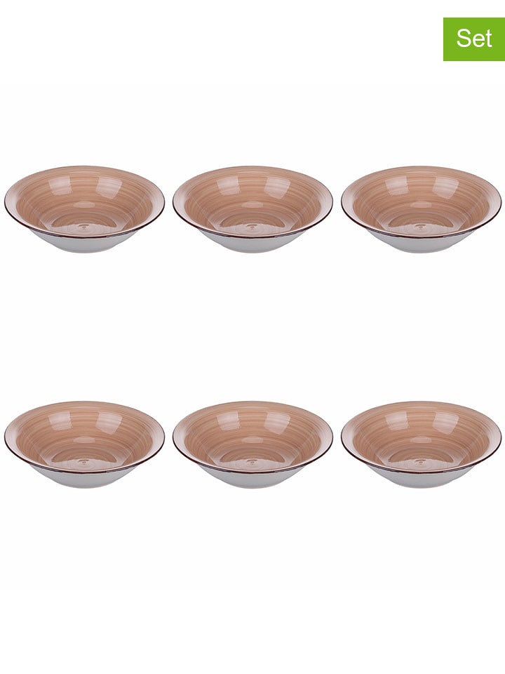 Villa d´Este Talerze głębokie (6 szt.) w kolorze pomarańczowym - Ø 21,2 cm rozmiar: onesize