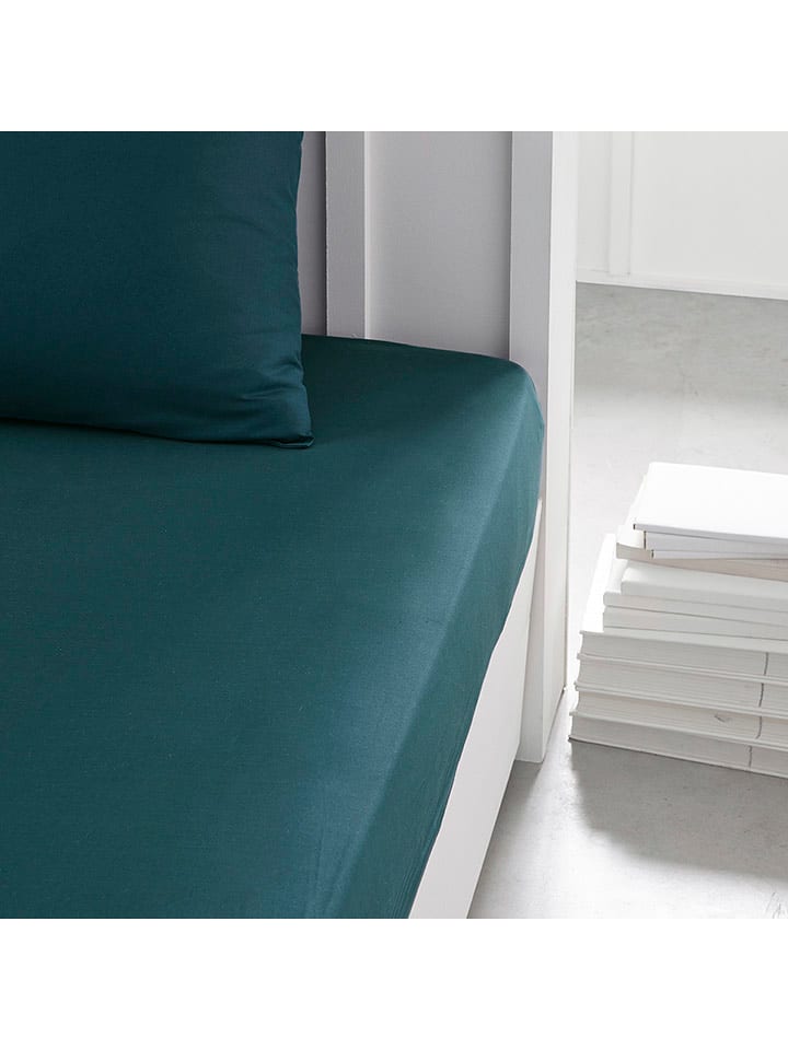 Today Prześcieradło ''Essential'' w kolorze morskim na gumce rozmiar: 180x200 cm