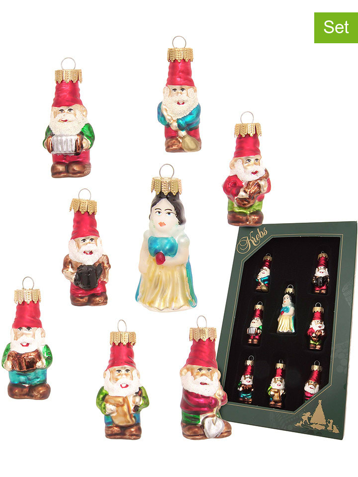 Krebs Glas Lauscha Ozdoby choinkowe (8 szt.) ze wzorem rozmiar: onesize