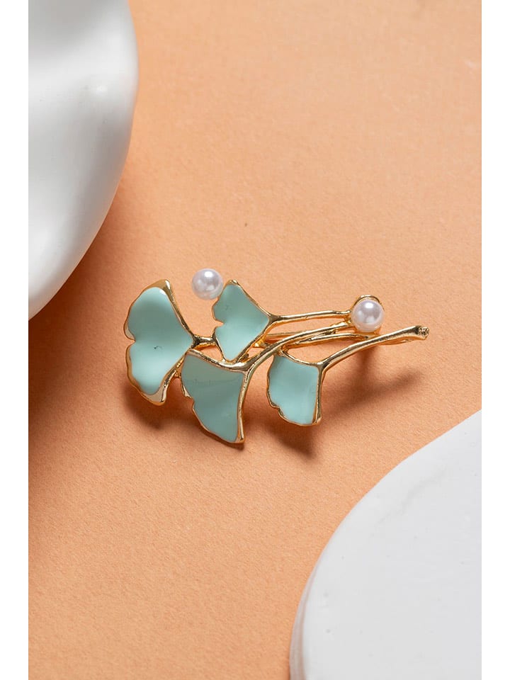 Lodie Silver Broszka w kolorze złoto-turkusowym rozmiar: onesize