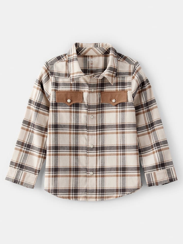 OshKosh Koszula w kolorze beżowo-brązowym rozmiar: 98